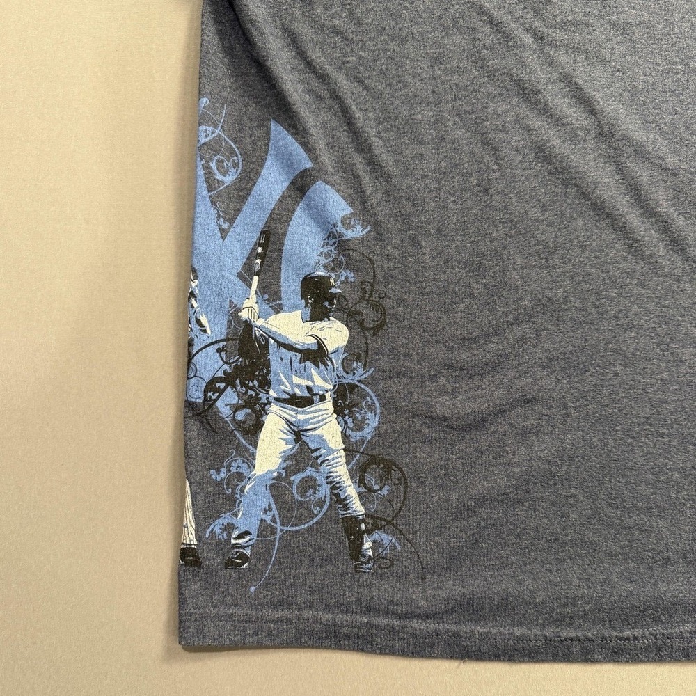 New York‎ Yankees Shirt Mens Large Gray MLB Baseball Teixeira 25 Majestic - Picture 6 of 7